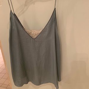 silk green cami